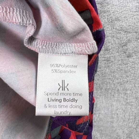 Krimson Klover Mini Dress Size Large Red Purple Tank Athletic Walking Athleisure - Picture 15 of 16